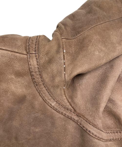 Eddie Bauer（エディーバウアー）Eddie Bauer (エディーバウアー) レザーフライトジャケット ブラウン サイズ:Mの古着・服飾アイテム