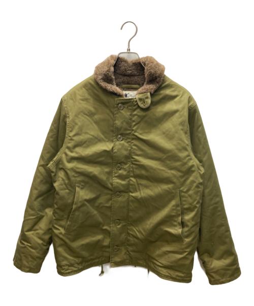 BRITISH GREEN（ブリティッシュグリーン）BRITISH GREEN (ブリティッシュグリーン) ベンタイルデッキジャケット オリーブ サイズ:Lの古着・服飾アイテム