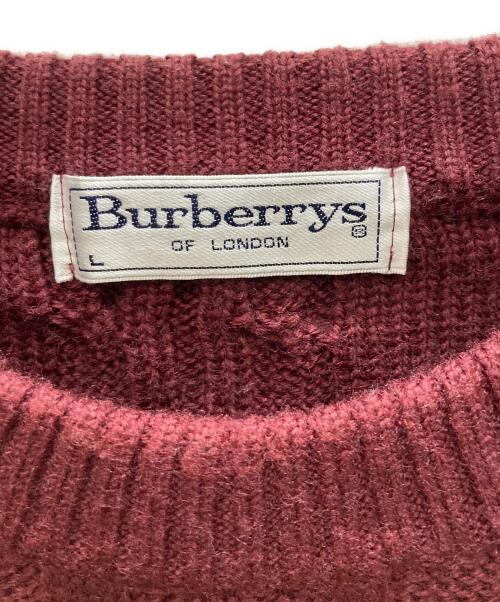 Burberry's（バーバリーズ）Burberry's (バーバリーズ) ケーブルニット レッド サイズ:下記参照の古着・服飾アイテム