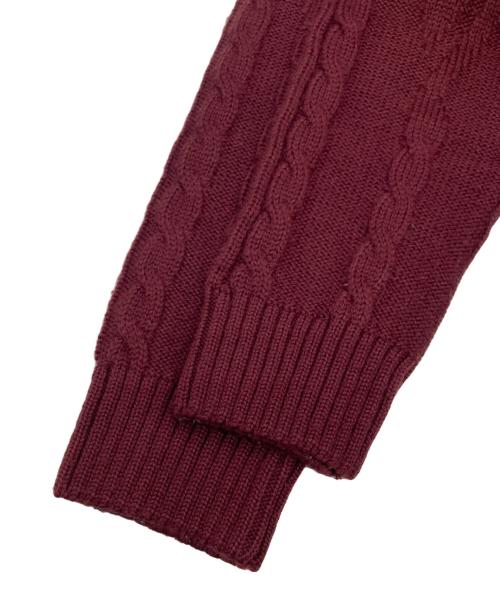 Burberry's（バーバリーズ）Burberry's (バーバリーズ) ケーブルニット レッド サイズ:下記参照の古着・服飾アイテム