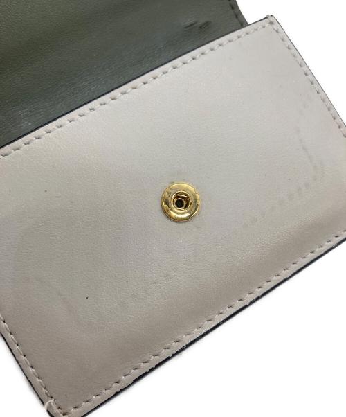 MARNI（マルニ）MARNI (マルニ) TRIFOLD 3つ折り財布 グリーン×ベージュの古着・服飾アイテム