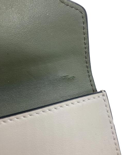 MARNI（マルニ）MARNI (マルニ) TRIFOLD 3つ折り財布 グリーン×ベージュの古着・服飾アイテム