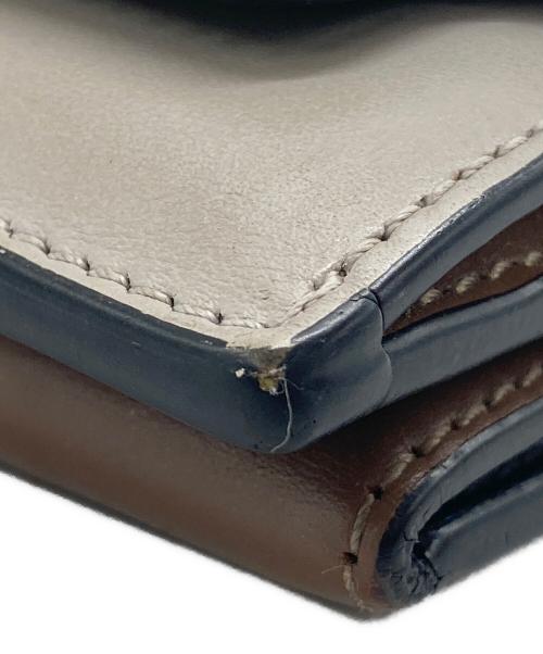 MARNI（マルニ）MARNI (マルニ) TRIFOLD 3つ折り財布 グリーン×ベージュの古着・服飾アイテム