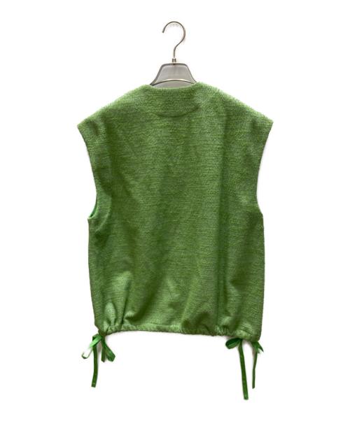 mylanka（ミランカ）mylanka (ミランカ) ファンシーツイードジレ グリーン サイズ:38 未使用品の古着・服飾アイテム