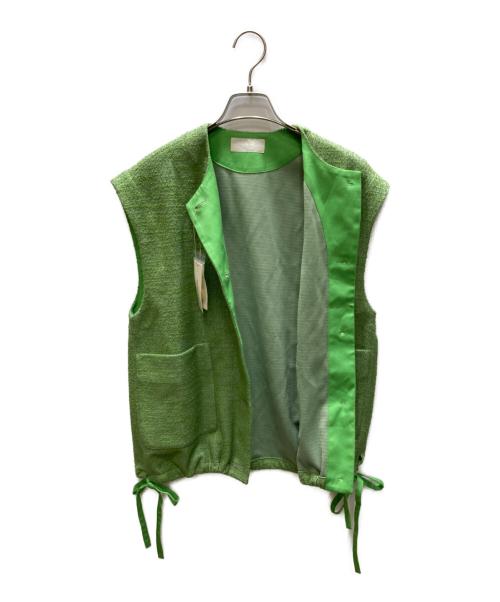 mylanka（ミランカ）mylanka (ミランカ) ファンシーツイードジレ グリーン サイズ:38 未使用品の古着・服飾アイテム