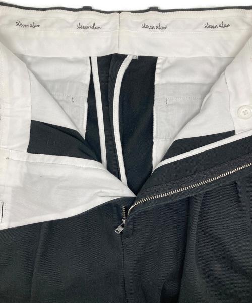 STEVEN ALAN（スティーブンアラン）STEVEN ALAN (スティーブンアラン) ドリル インツープリーツ ドレス トラウザーズ ブラック サイズ:Sの古着・服飾アイテム