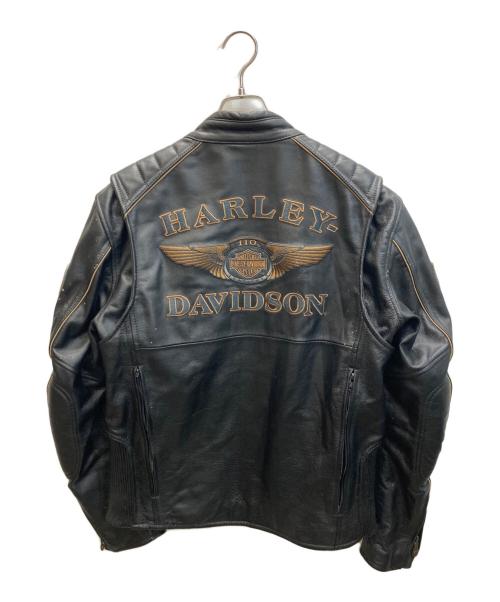 HARLEY-DAVIDSON（ハーレーダビッドソン）HARLEY-DAVIDSON (ハーレーダビッドソン) レザーライダースジャケット ブラック サイズ:SIZE Mの古着・服飾アイテム