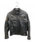 HARLEY-DAVIDSON（ハーレーダビッドソン）の古着「レザーライダースジャケット」｜ブラック