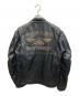 HARLEY-DAVIDSON (ハーレーダビッドソン) レザーライダースジャケット ブラック サイズ:SIZE M：7000円