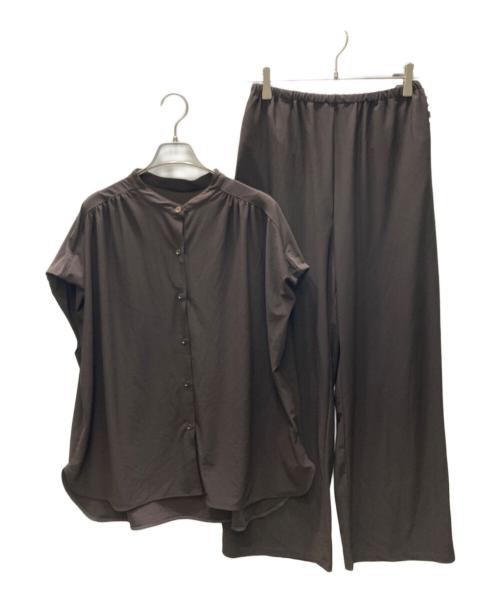 SLOBE IENA（スローブ イエナ）SLOBE IENA (スローブ イエナ) カットジョーゼットセットアップ ブラウン サイズ:36の古着・服飾アイテム