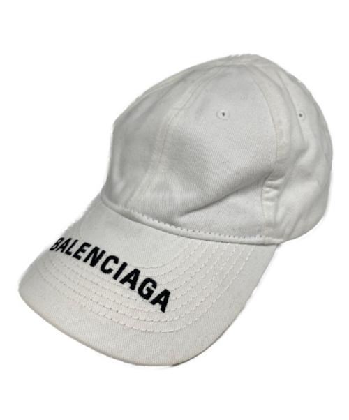 BALENCIAGA（バレンシアガ）BALENCIAGA (バレンシアガ) キャップ ホワイト サイズ:L（５９㎝）の古着・服飾アイテム