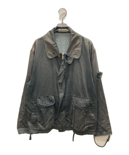 STONE ISLAND（ストーンアイランド）STONE ISLAND (ストーンアイランド) RASO GOMMATO ジャケット ブラック サイズ:Mの古着・服飾アイテム