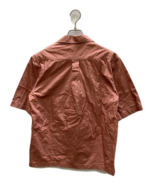 STUDIO NICHOLSON（スタジオ ニコルソン）STUDIO NICHOLSON (スタジオ ニコルソン) PAPER POPLIN SHIRTING-SHORT SLEEVE CAMP COLLAR SHIRT ピンク サイズ:XSの古着・服飾アイテム