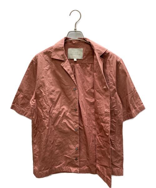 STUDIO NICHOLSON（スタジオ ニコルソン）STUDIO NICHOLSON (スタジオ ニコルソン) PAPER POPLIN SHIRTING-SHORT SLEEVE CAMP COLLAR SHIRT ピンク サイズ:XSの古着・服飾アイテム