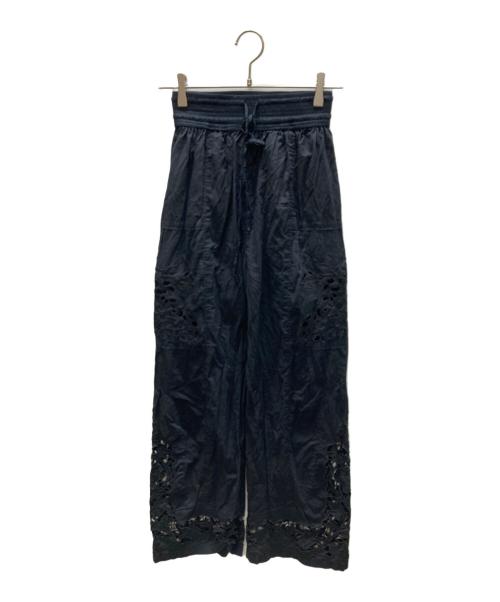 anuke（アンヌーク）anuke (アンヌーク) Cutwork Lace Pants ブラック サイズ:36の古着・服飾アイテム