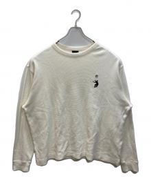 NIKE×FRAGMENT DESIGN（ナイキ×フラグメントデザイン）の古着「ロゴ プリント サーマル ロングスリーブ カットソー」｜ベージュ
