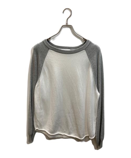 kaiko（カイコー）kaiko (カイコー) BASE BALL KNIT ホワイト×グレー サイズ:size　2の古着・服飾アイテム