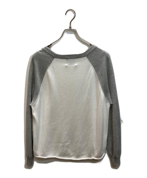 kaiko（カイコー）kaiko (カイコー) BASE BALL KNIT ホワイト×グレー サイズ:size　2の古着・服飾アイテム