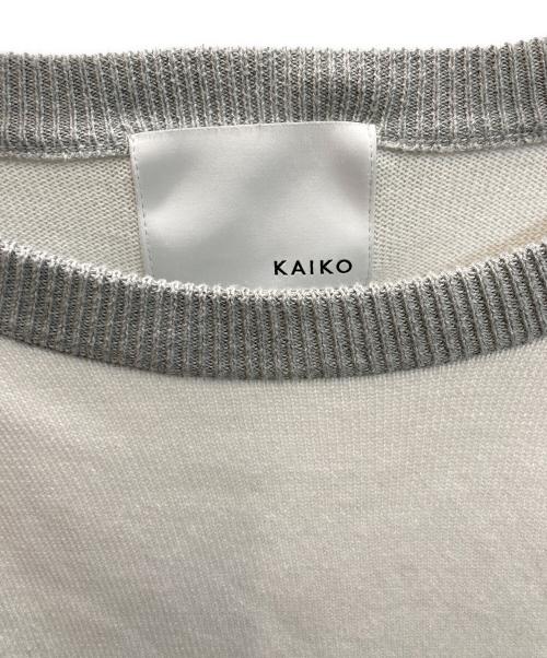 kaiko（カイコー）kaiko (カイコー) BASE BALL KNIT ホワイト×グレー サイズ:size　2の古着・服飾アイテム