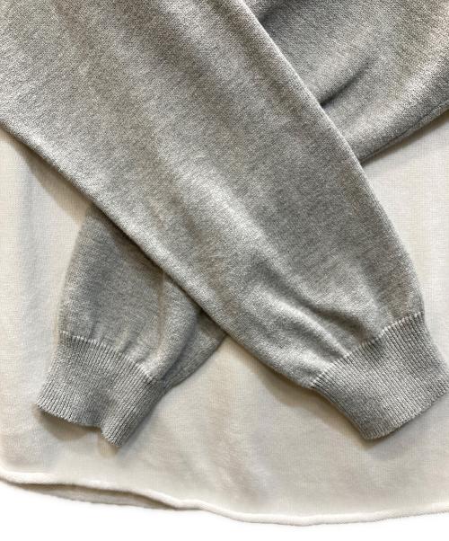 kaiko（カイコー）kaiko (カイコー) BASE BALL KNIT ホワイト×グレー サイズ:size　2の古着・服飾アイテム