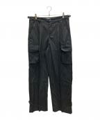 FOUNDファウンド）の古着「Hava Pinstripe Pleated Cargo Trousers」｜ネイビー