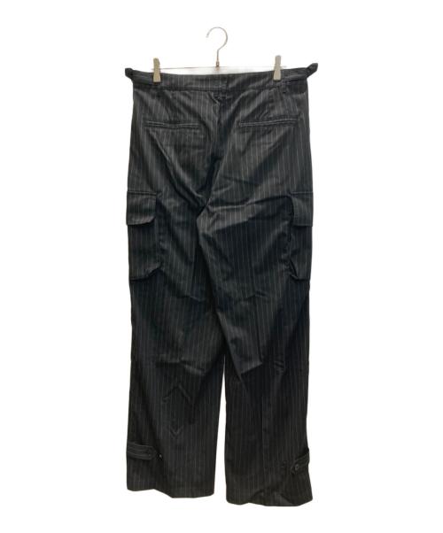 FOUND（ファウンド）FOUND (ファウンド) Hava Pinstripe Pleated Cargo Trousers ネイビー サイズ:SIZE 34の古着・服飾アイテム