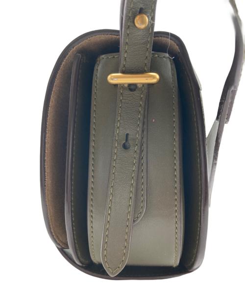 POLO RALPH LAUREN（ポロ・ラルフローレン）POLO RALPH LAUREN (ポロ・ラルフローレン) Polo ID レザーサドルバッグ オリーブの古着・服飾アイテム