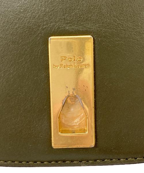 POLO RALPH LAUREN（ポロ・ラルフローレン）POLO RALPH LAUREN (ポロ・ラルフローレン) Polo ID レザーサドルバッグ オリーブの古着・服飾アイテム