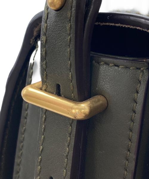 POLO RALPH LAUREN（ポロ・ラルフローレン）POLO RALPH LAUREN (ポロ・ラルフローレン) Polo ID レザーサドルバッグ オリーブの古着・服飾アイテム