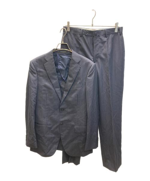 Hilton（ヒルトン）Hilton (ヒルトン) ストライプセットアップスーツ ネイビー サイズ:YA-6の古着・服飾アイテム