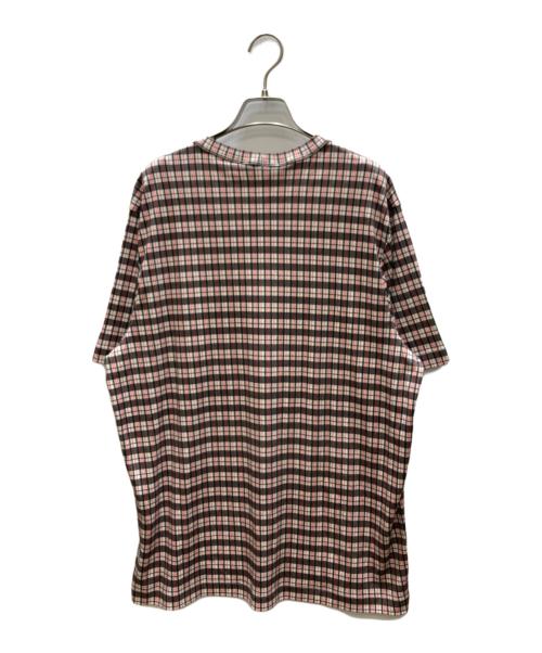HELMUT LANG（ヘルムートラング）HELMUT LANG (ヘルムートラング) チェックカットソー ブラウン×レッド サイズ:Mの古着・服飾アイテム