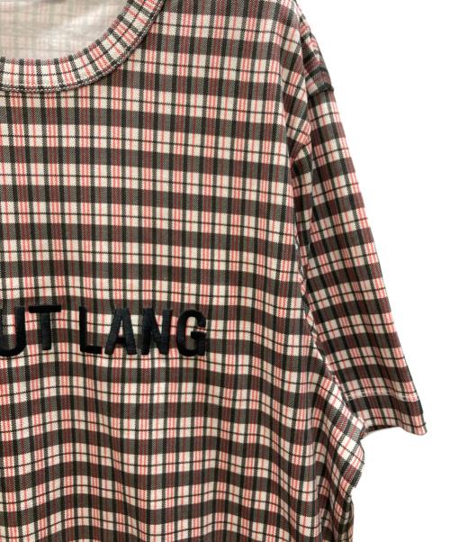 HELMUT LANG（ヘルムートラング）HELMUT LANG (ヘルムートラング) チェックカットソー ブラウン×レッド サイズ:Mの古着・服飾アイテム