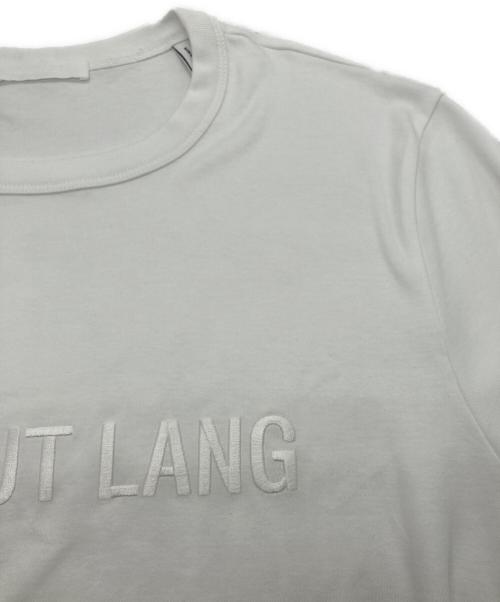 HELMUT LANG（ヘルムートラング）HELMUT LANG (ヘルムートラング) ロゴ刺繍カットソー ホワイト サイズ:XSの古着・服飾アイテム