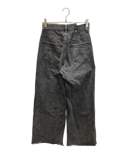 moussy（マウジー）moussy (マウジー) CROSS WAIST WIDE STRAIGHT ブラック サイズ:1の古着・服飾アイテム