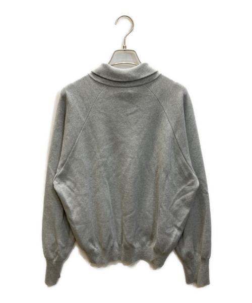 ATON（エイトン）ATON (エイトン) 50/3 ORGANIC SMOOTH HALF ZIP SWEATER グレー サイズ:2の古着・服飾アイテム