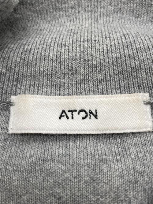 ATON（エイトン）ATON (エイトン) 50/3 ORGANIC SMOOTH HALF ZIP SWEATER グレー サイズ:2の古着・服飾アイテム