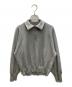 ATON（エイトン）の古着「50/3 ORGANIC SMOOTH HALF ZIP SWEATER」｜グレー