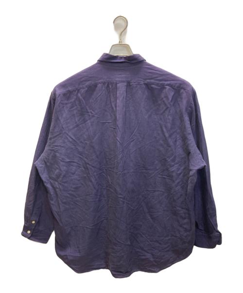 POLO RALPH LAUREN（ポロ・ラルフローレン）POLO RALPH LAUREN (ポロ・ラルフローレン) BENFORD  シルクコットンシャツ ネイビー サイズ:XXLの古着・服飾アイテム