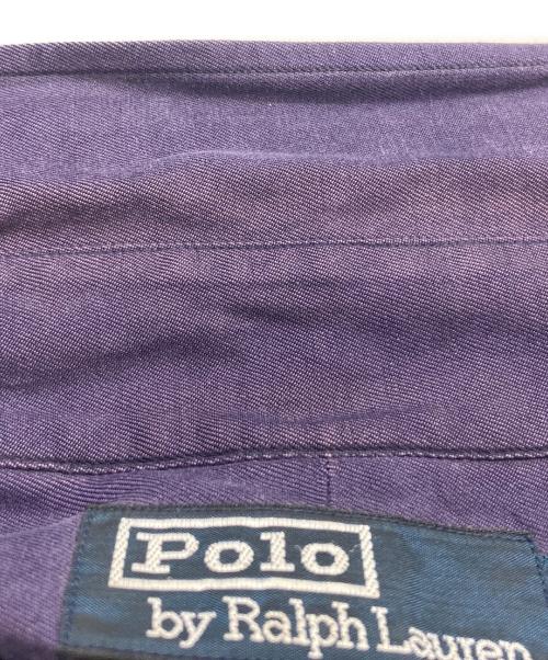 POLO RALPH LAUREN（ポロ・ラルフローレン）POLO RALPH LAUREN (ポロ・ラルフローレン) BENFORD  シルクコットンシャツ ネイビー サイズ:XXLの古着・服飾アイテム
