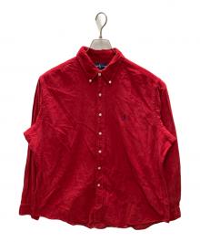 RALPH LAUREN（ラルフローレン）の古着「ボタンダウンコーデュロイシャツ」｜レッド