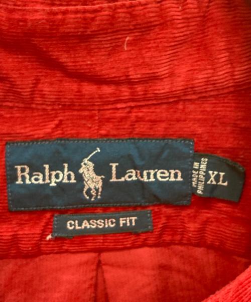 RALPH LAUREN（ラルフローレン）RALPH LAUREN (ラルフローレン) ボタンダウンコーデュロイシャツ レッド サイズ:XLの古着・服飾アイテム