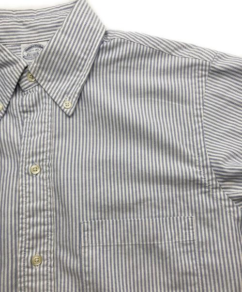 BROOKS BROTHERS（ブルックスブラザーズ）BROOKS BROTHERS (ブルックスブラザーズ) スーピマコットン ボタンダウンストライプシャツ ブルー×ホワイト サイズ:14 1/2 -33の古着・服飾アイテム