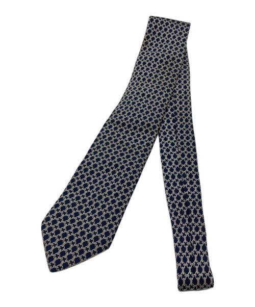 HERMES（エルメス）HERMES (エルメス) CRAVATE クラヴァット シルクネクタイ ネイビー サイズ:下記参照の古着・服飾アイテム