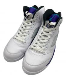 NIKE（ナイキ）の古着「Air Jordan 5 Retro "Grape" エアジョーダン5 レトロ "グレープ"」｜ホワイト×パープル