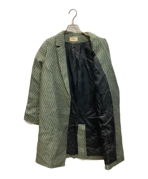 ba&sh（バッシュ）ba&sh (バッシュ) Gabrielle コットンリネン幾何学柄ジャケット グリーン サイズ:SIZE 1の古着・服飾アイテム