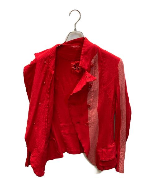 Y's Red Label（ワイズレッドレーベル）Y's Red Label (ワイズレッドレーベル) 再構築ダブルジャケット レッド サイズ:記載無しの古着・服飾アイテム