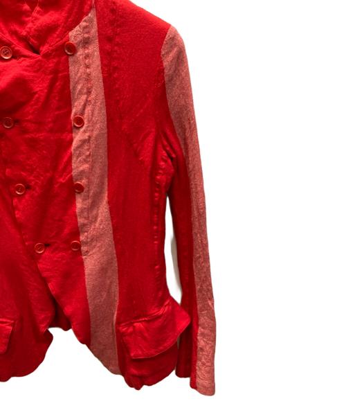 Y's Red Label（ワイズレッドレーベル）Y's Red Label (ワイズレッドレーベル) 再構築ダブルジャケット レッド サイズ:記載無しの古着・服飾アイテム