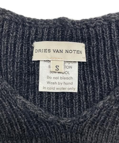 DRIES VAN NOTEN（ドリスヴァンノッテン）DRIES VAN NOTEN (ドリスヴァンノッテン) ノースリーブニット ブラック サイズ:Sの古着・服飾アイテム