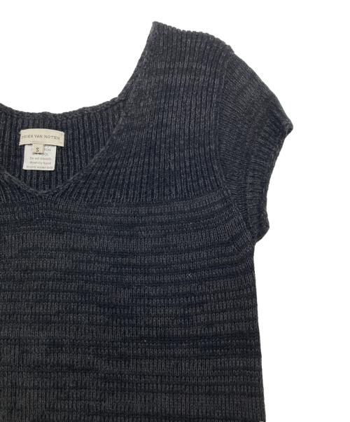 DRIES VAN NOTEN（ドリスヴァンノッテン）DRIES VAN NOTEN (ドリスヴァンノッテン) ノースリーブニット ブラック サイズ:Sの古着・服飾アイテム