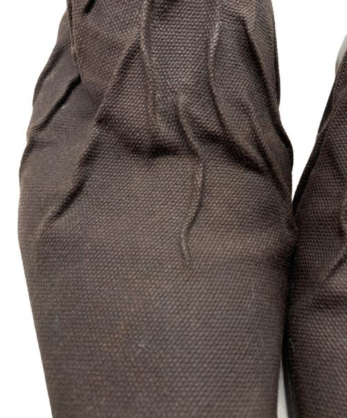 DRIES VAN NOTEN（ドリスヴァンノッテン）DRIES VAN NOTEN (ドリスヴァンノッテン) キャンバスギャザーミュール ブラウン サイズ:SIZE 37の古着・服飾アイテム